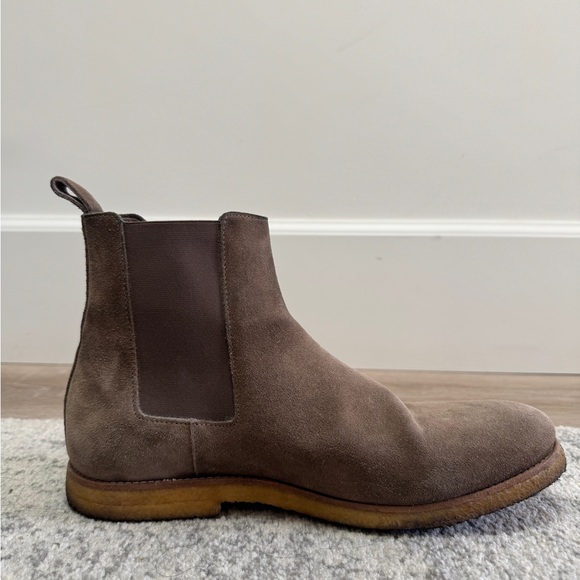All Saints Men’s Harley Taupe Brown Suede Chelsea Boots size 10 main image 2